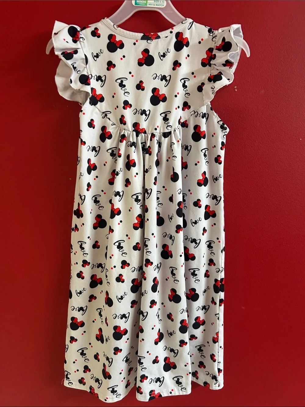 Rubie's dress with Red & Black Minnie Bow Print size 8